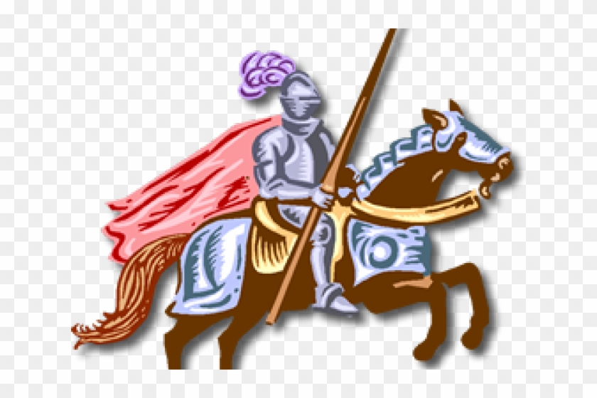 Maiden Clipart Knight In Shining Armor - Knight On Horse Clipart #1691381