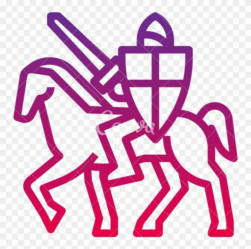 History War Worrior Knight Horse Icon - History War Icon #1691384