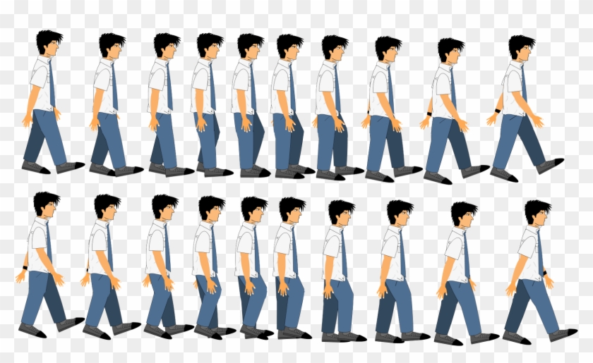 Character Animasi Manusia Hdesign - Animasi Orang Berjalan Png #1691604