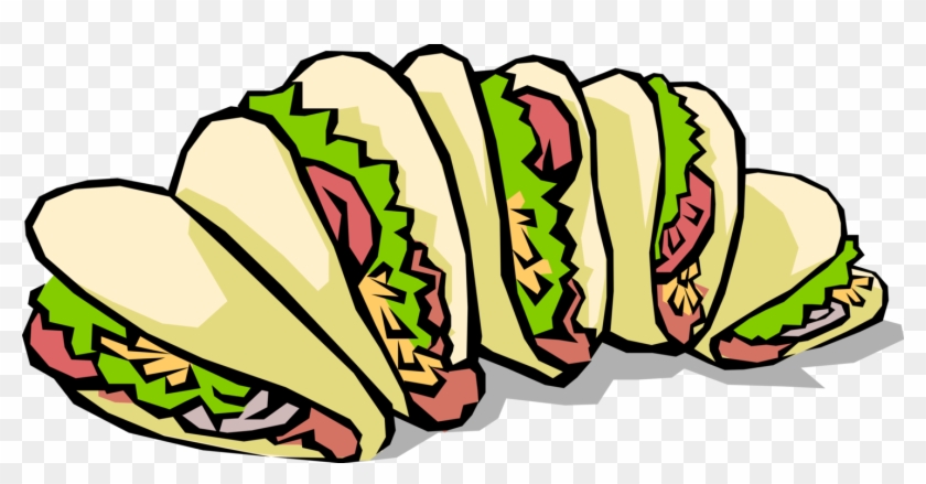 Vector Illustration Of Mexican Cuisine Taco Corn Or - Street Taco Clip Art #1691624