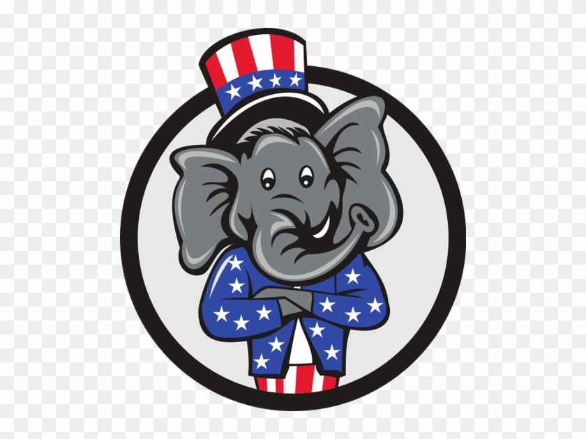 Republican Elephant - Cartoon Republican Elephant Drawing #1691717