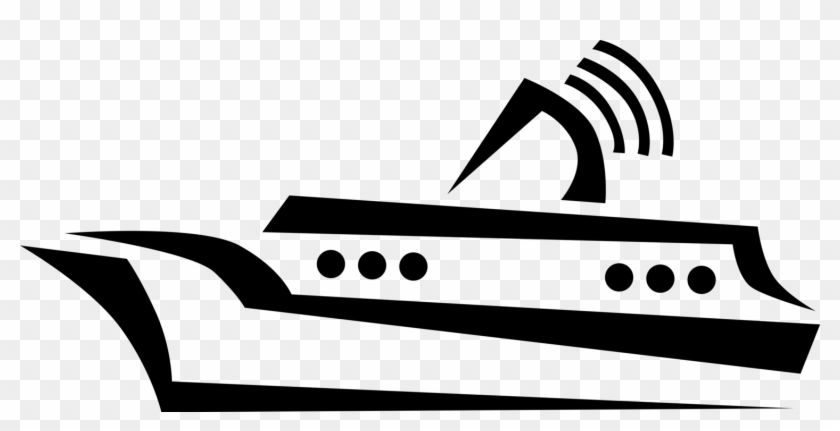 Vector Illustration Of Cruise Ship Or Ocean Liner Passenger - Vector Illustration Of Cruise Ship Or Ocean Liner Passenger #1691723