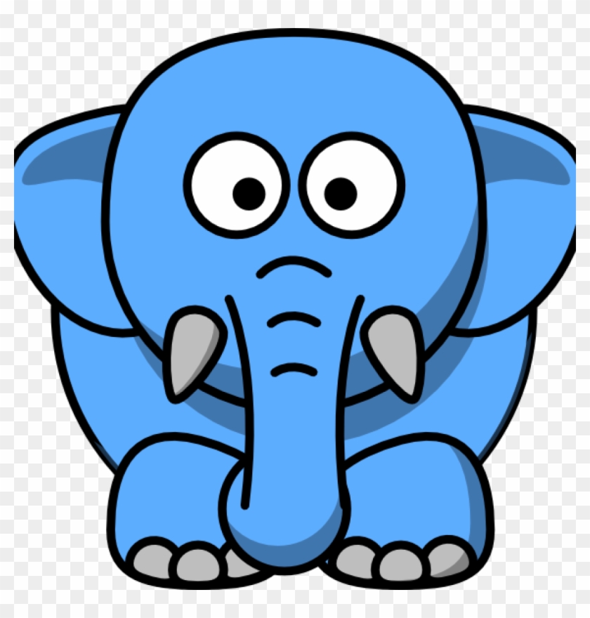Elephant Face Clipart Cartoon Elephant Face Clipart - Cartoon Elephant With Big Eyes #1691894
