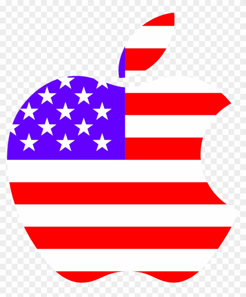 Apple Usa Logo Brands For Free Hd 3d - American Flag Cummins Stickers #1691913