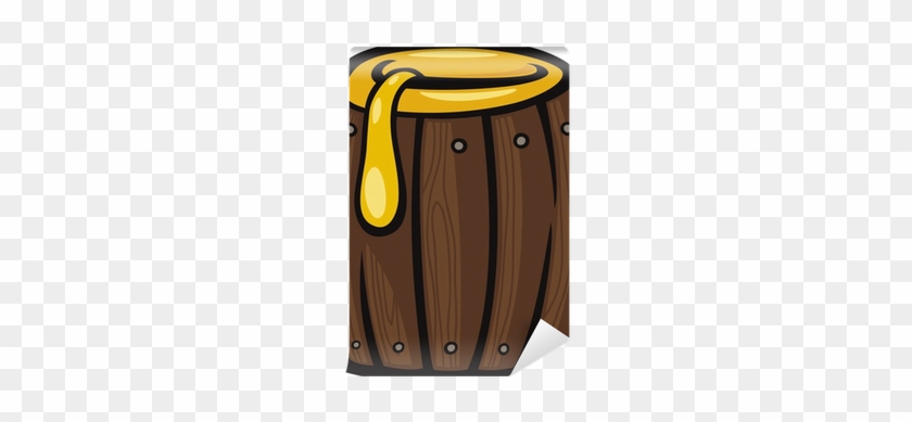 Barrel Of Honey Clip Art Cartoon Illustration Wall - Furniture #1691984
