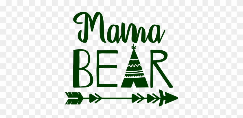 Mama Bear With Arrows And Teepee Vinyl Decal Sticker, - Illustration #1692075
