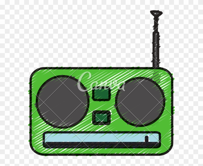 Retro Radio Icon - Illustration #1692098