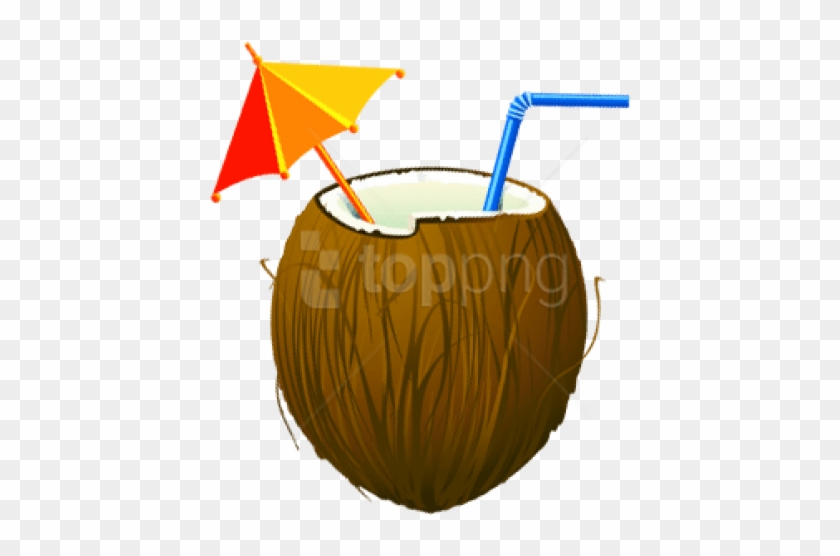 Free Png Download Transparent Summer Coconut Cocktail - Transparent Background Coconut Clipart #1692279