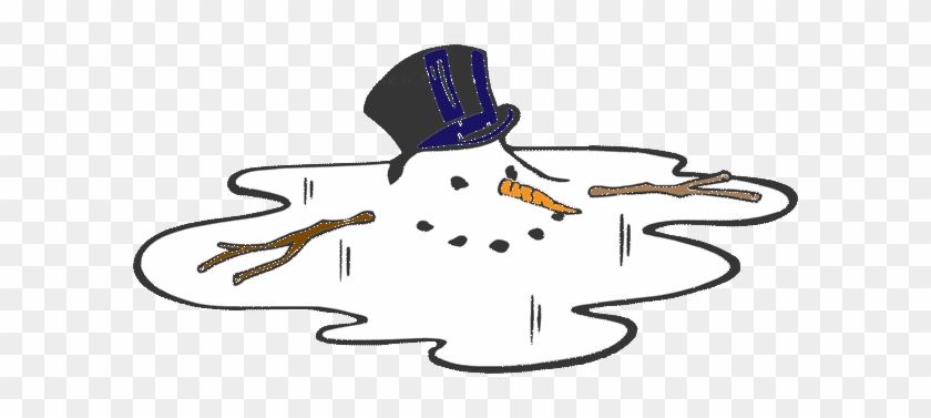 After Last Week's Ice Storm And Freezing Rain, The - Melting Snowman Clipart Black And White #1692299