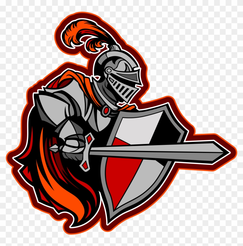 Hudson Bend Middle School Ltms Logo - Knight With Shield And Sword #1692376