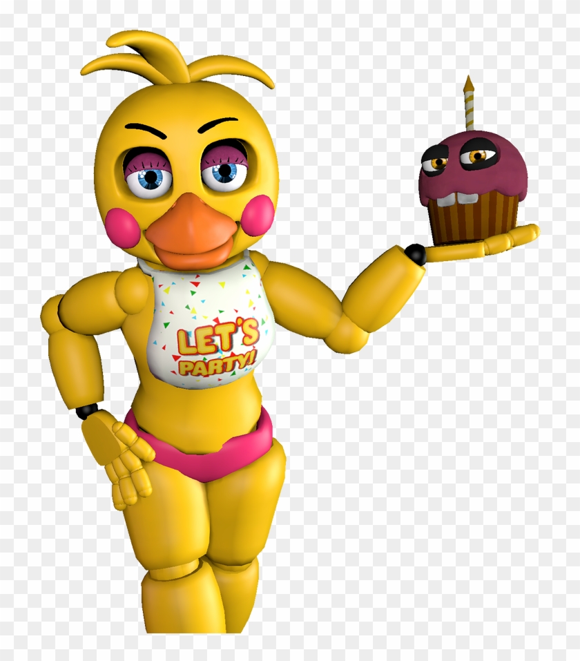Toy Chica [render] By Arrancon On Deviantart - Fnaf Toy Chica Render #1692555