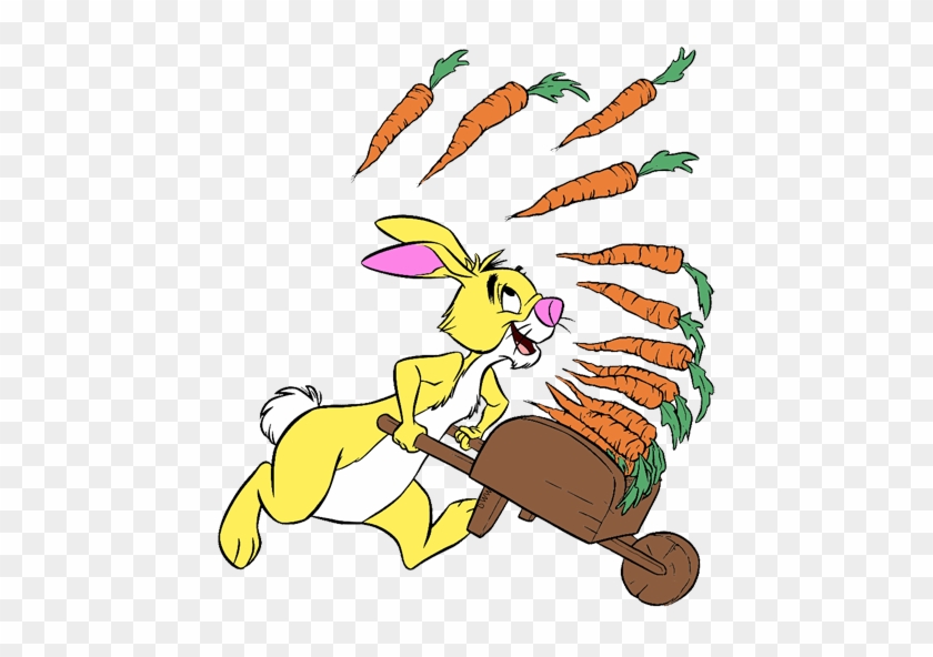 Rabbit Carrots Iron On Stickers - Winnie The Pooh Carrot #1692650