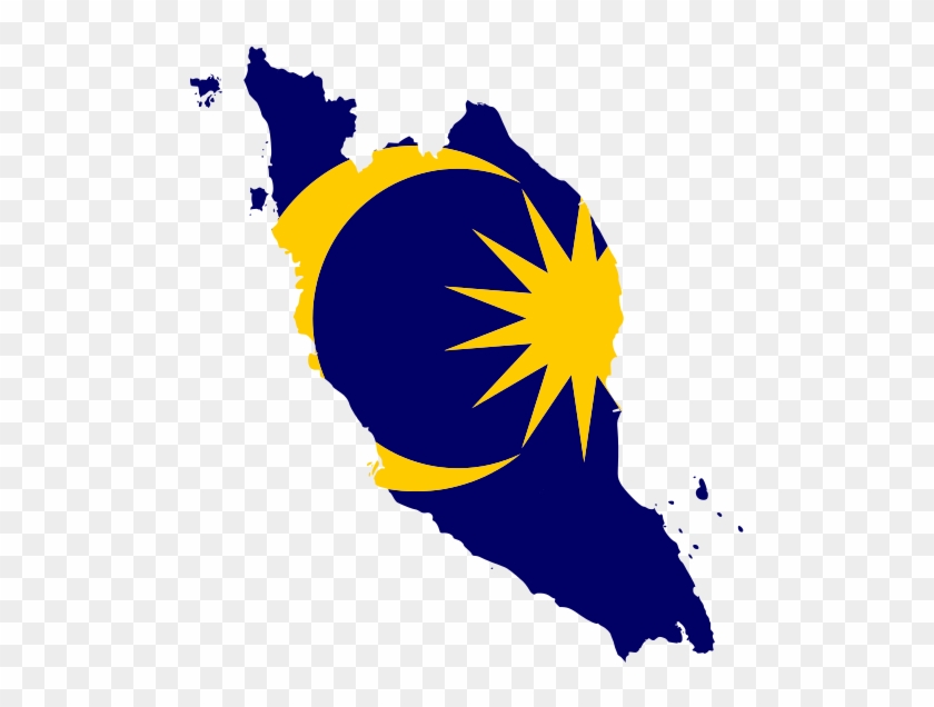 Flag Map Of West Malaysia - West Malaysia Flag Map #1692681