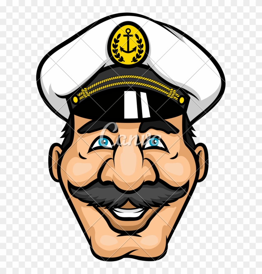 Ship Captain Cartoon Character - Sea Captain #1692729