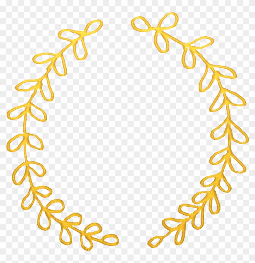 Wreath Sticker - Png Gold Wreath Floral #1692851