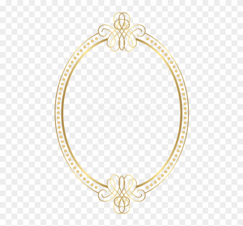 Free Png Download Border Frame Gold Clipart Png Photo - Gold Oval Frame Png #1692852