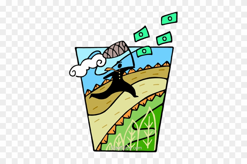 Chasing Dollars With A Butterfly Net Royalty Free Vector - Chasing Dollars With A Butterfly Net Royalty Free Vector #1692920