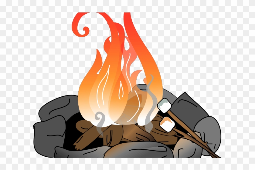 Campfire Clipart Toasted Marshmallow - Fire Pit Transparent Background #1693319