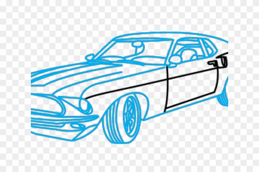 Mustang Clipart Blue Mustang - Antique Car #1693644