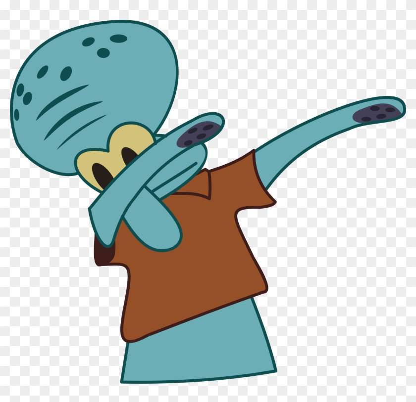 Squidward Tentacles Star Dance Dabbing Santa Transprent - Squidward Dabbing #1693708