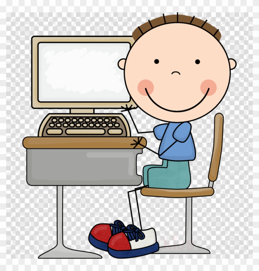 Download Technology Past And Present For Kids Clipart - Work On Computer Daily 5 #1693830