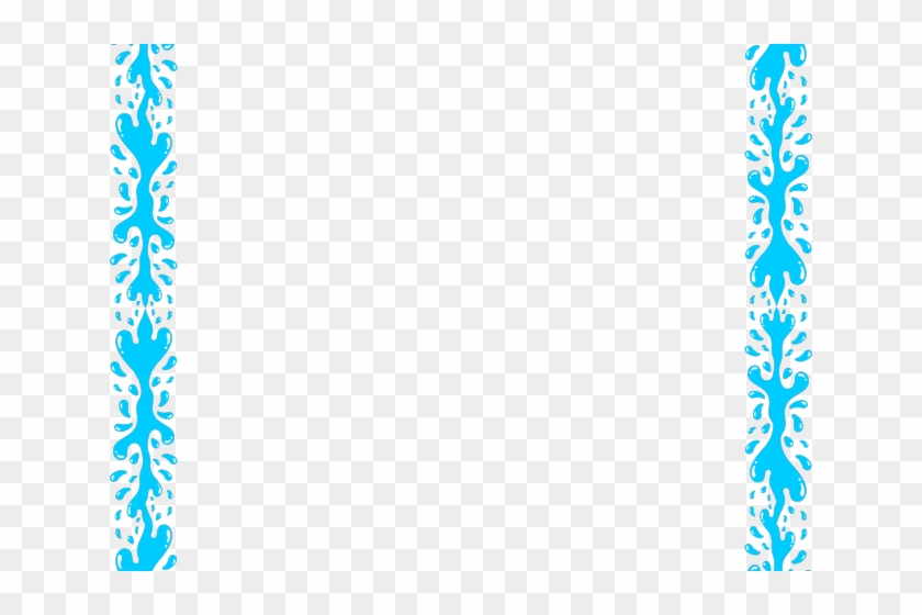 Blue Water Clipart Water Splatter - Blue Frame Png #1693930