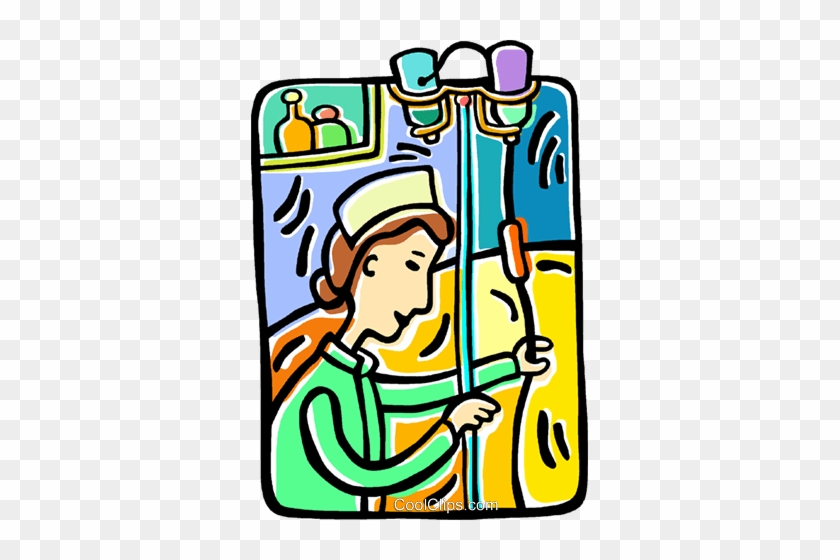 Nurse Performing A Blood Transfusion Royalty Free Vector - Nurse Performing A Blood Transfusion Royalty Free Vector #1693943