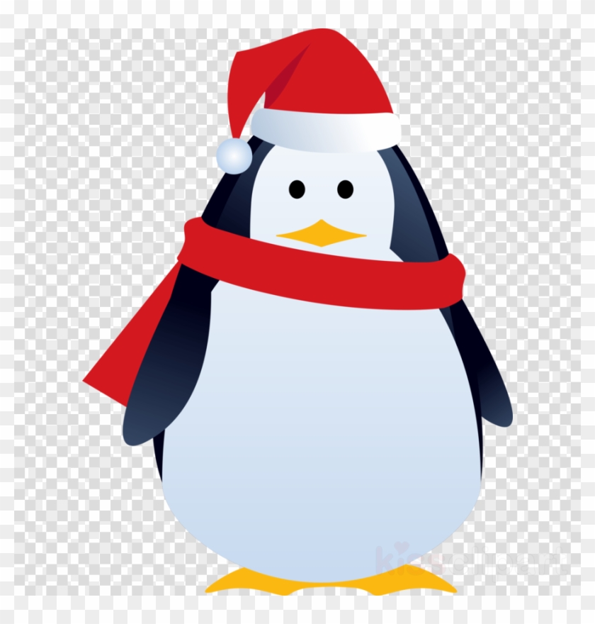 Christmas Penguin Png Clipart Penguin Santa Claus Clip - Emoji Png #1693991