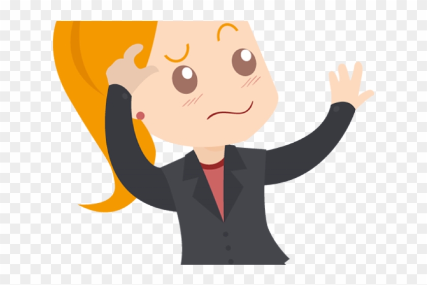 Expression Clipart Confused Customer - Confused Cartoon Png #1694088