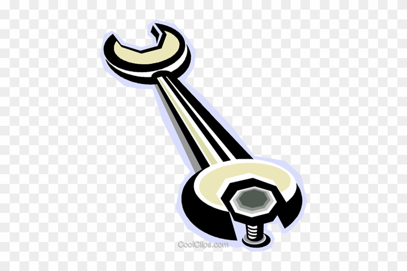 Open End Wrench Royalty Free Vector Clip Art Illustration - Gabelschlüssel Clipart #1694110
