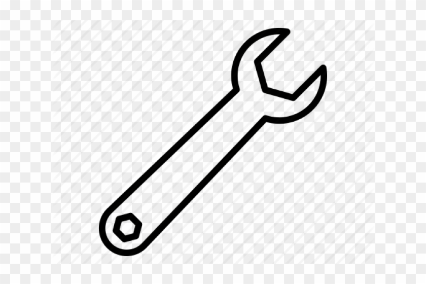 Setting Clipart Spanner - Dibujo De Llave Inglesa #1694117