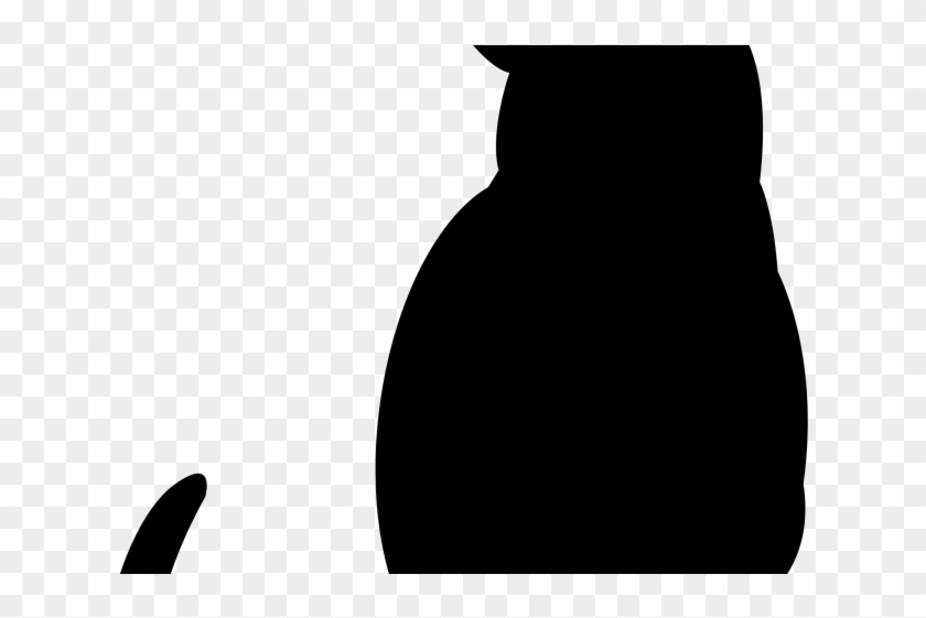 Fat Cat Clipart - Silhouette #1694216