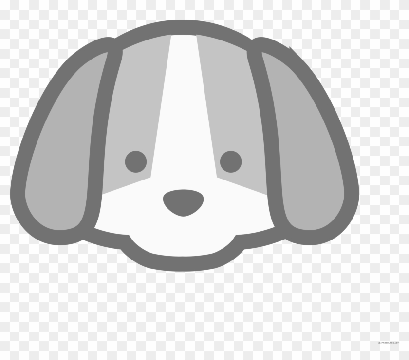 Dog Animal Free Black White Clipart Images Clipartblack - Cute Dog Face Cartoon #1694310