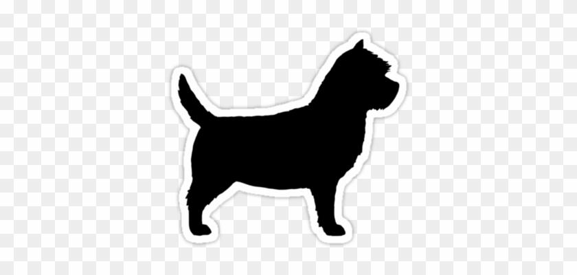 Cairn Terrier Silhouette Waterproof Vinyl Sticker Silhouette - Silhouette Cairn Terrier #1694315