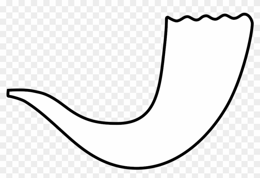 File - Shofar 01 - Svg - Shofar Black And White #1694410