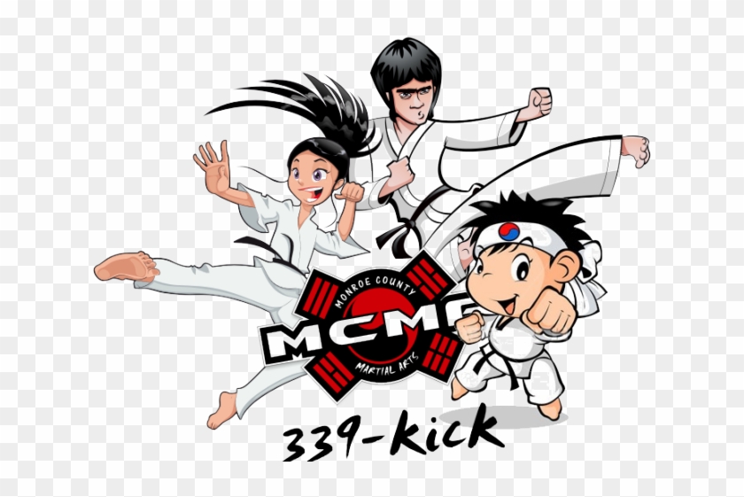 Martial Arts Clipart Transparent - Girls Doing Karate Cartoon #1694467
