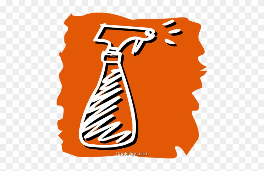 Plastic Spray Bottle Royalty Free Vector Clip Art Illustration - Clip Art #1694519