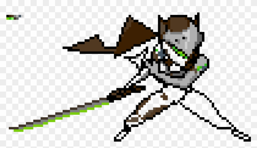 Genji Pixel Spray Art - Overwatch Genji Pixel Spray #1694526