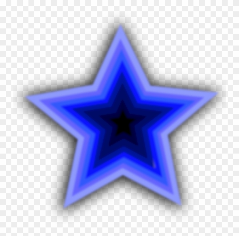 Blue Star Red Green Drawing - Gambar Bintang Warna Biru #1694891