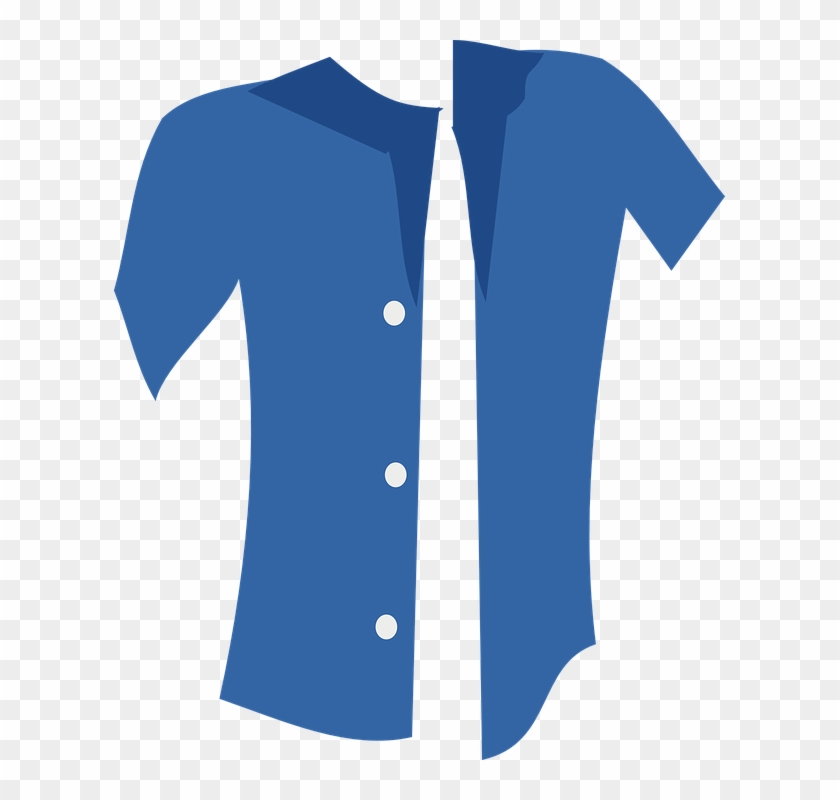 Dress Shirt Clipart Button Up Shirt - Shirt With Button Clipart #1694911