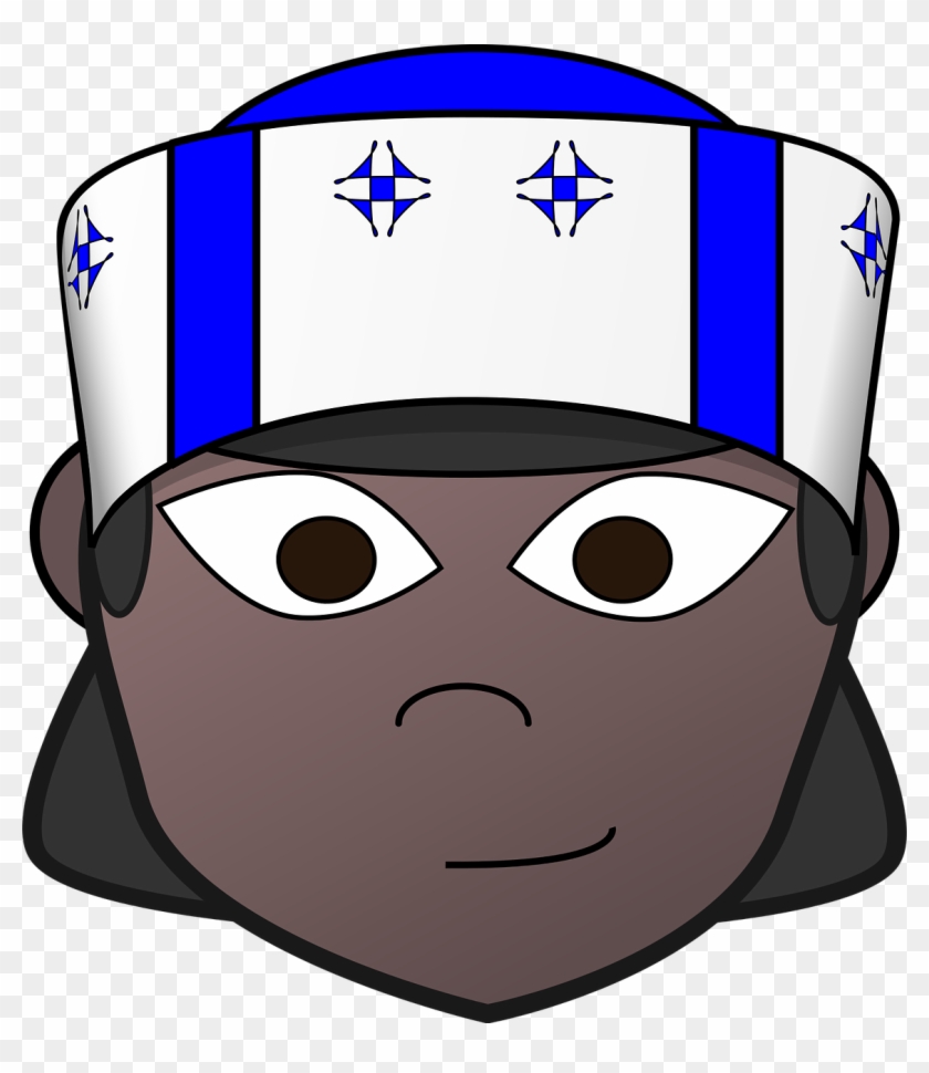 Cleric Comic Characters Dress-up Head - Dark Skin Cartoon Girl Characters #1694933