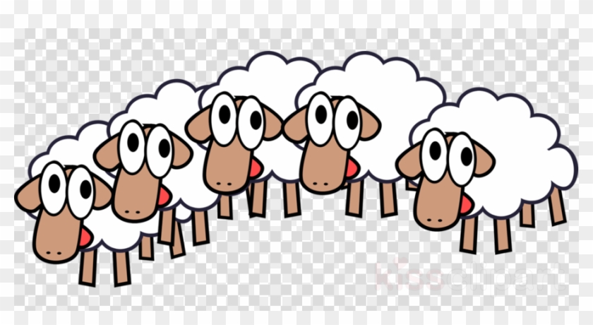 Herd Of Sheep Clipart Sheep Herd Clip Art - Logo Banner Ribbon Png #1695030