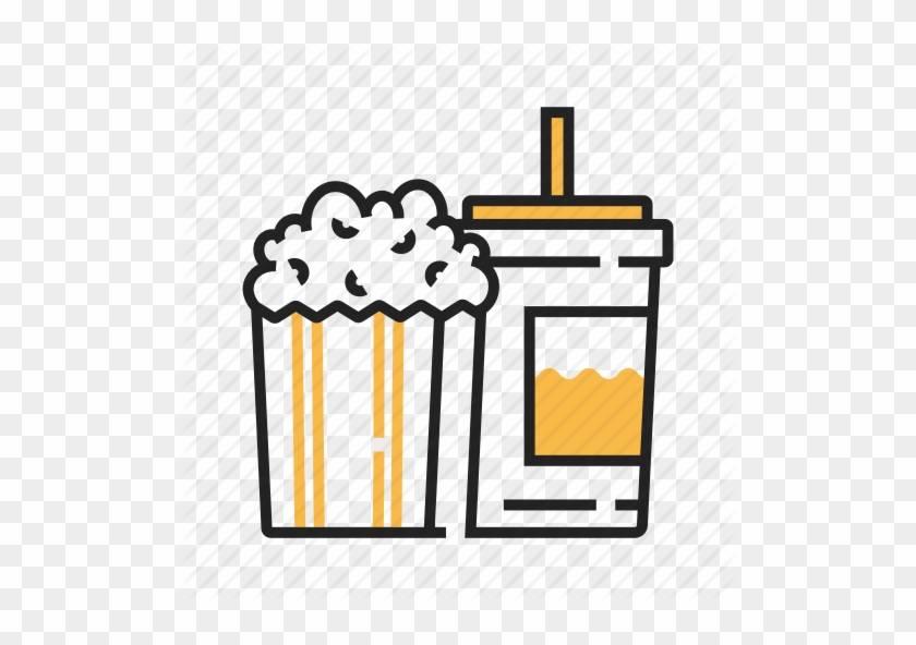 Soda Clipart Cinema Drink - Popcorn And Drink Icon Png #1695072