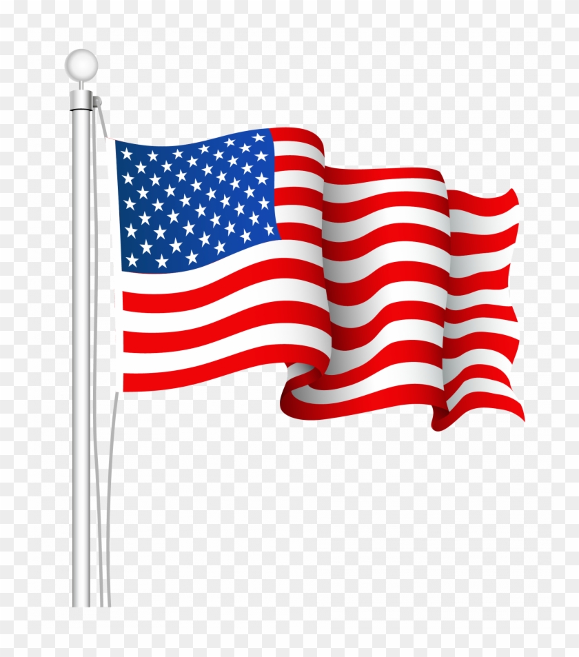 Download American Flag Clip Art - Usa Flag Clipart Png #1695110