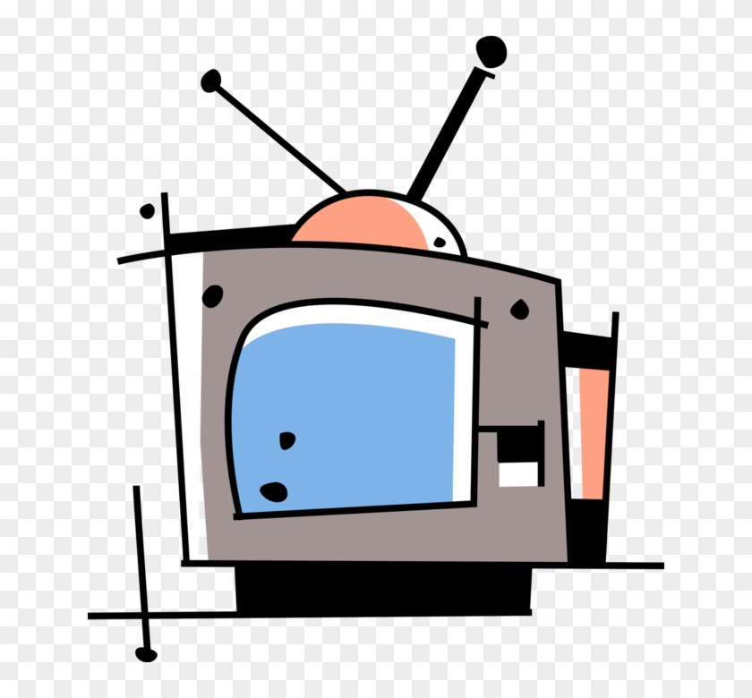 Vector Illustration Of Television Or Tv Set Telecommunication - Vector Illustration Of Television Or Tv Set Telecommunication #1695276