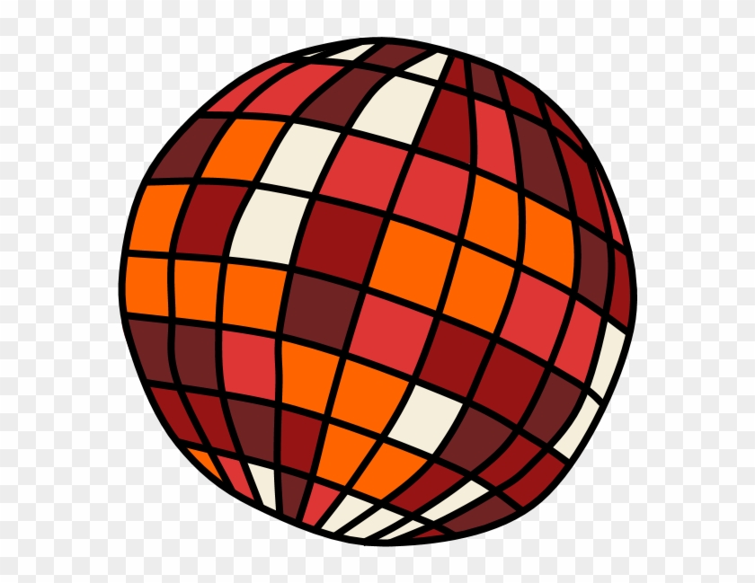 Disco Ball, Red, Orange - Circle #1695306