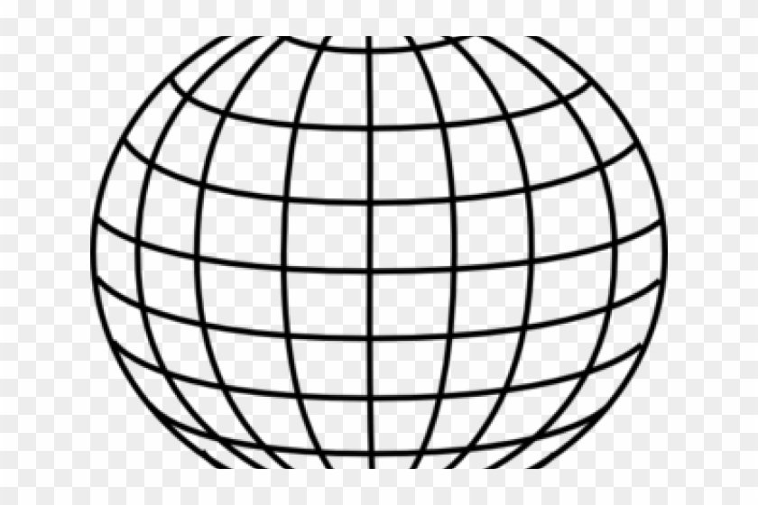 Disco Clipart Globe - Globe Line Art Png #1695321