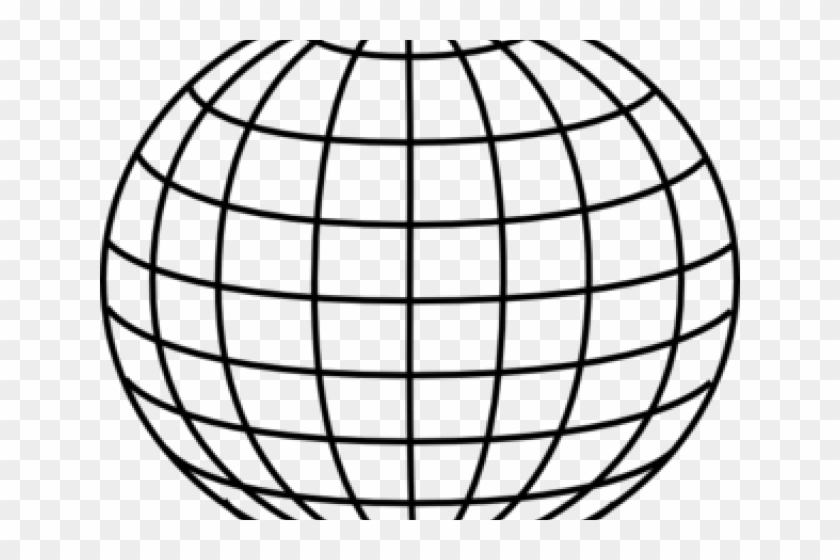 Disco Clipart Globe - Globe Line Art Png #1695321