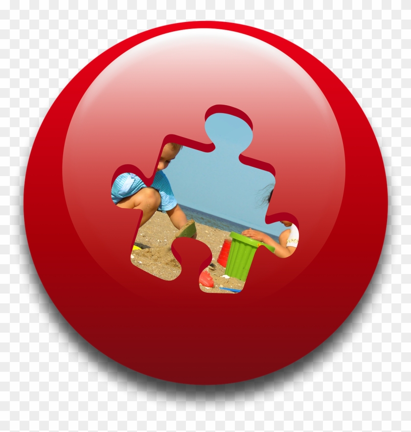Push Button Jigsaw Piece Holiday - ปุ่ม เกมส์ Png #1695387