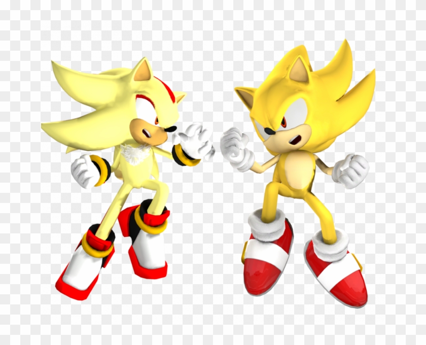 Img] - Super Sonic And Super Shadow, HD Png Download - 541x656